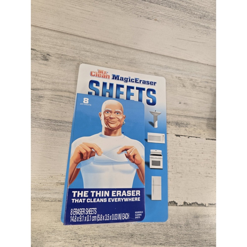 Mr. Clean Magic Eraser Sheets 8 Count Thin Flexible Cleaning Multi-Surface 90656